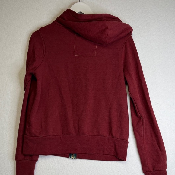 Aviator Nation 5 Stripe Zip Up Jogger Maroon SET - Picture 5 of 10